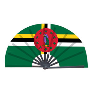 Vente en gros de drapeau de la Dominique Éventails pliants en bambou pour carnaval, mariage, festival Fan, fête, <span class=keywords><strong>agence</strong></span> de voyage - Product Image 1