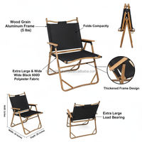Chaise pliante moderne en aluminium léger pour le camping, la plage, les repas et l'école - Pliable et pratique