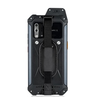 Téléphone étanche noir avec écran HD, batterie 5000 mAh, appareil photo 24 MP, navigation GPS, bouton SOS, talkie-walkie