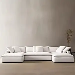 مجموعة أريكة قطيفة من النسيج أريكة قطيفة قطاعات أريكة وحدات مخصصة أثاث منزلي مودرن