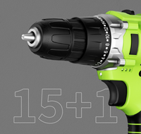 Perceuse-visseuse sans fil rechargeable 12V, couple de 20 Nm, 15+1 réglages d'embrayage pour le travail du bois, le travail des métaux et le bricolage