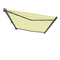 Auvent rétractable à cassette intégrale robuste, fixation murale extérieure, structure en alliage d'aluminium, protection anti-UV, auvent de terrasse avec éclairage LED en option