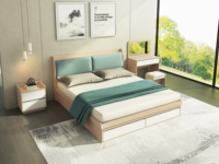 Meuble de chambre à coucher multifonctionnel, boîte double en bois, modèles de lit