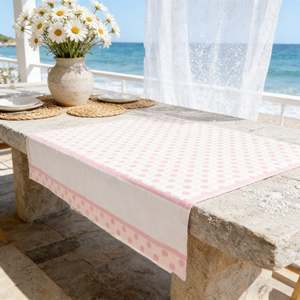 Nappe jetable à pois roses et blancs 621016 - Housse de table rectangulaire pour fête d'anniversaire d'enfants, baby shower, tea party - Product Image 4