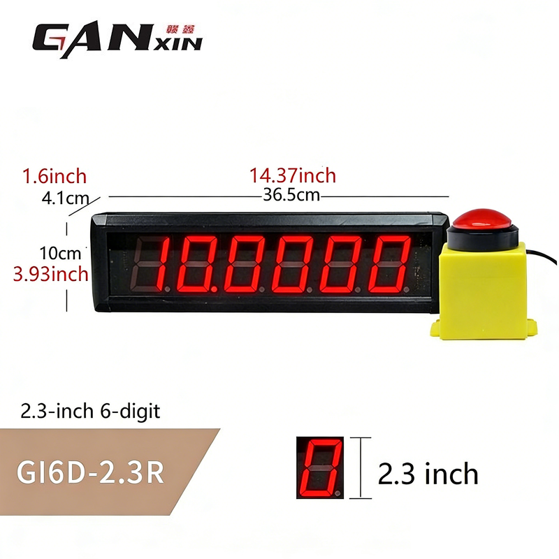 2.3 inch 6 digit, red