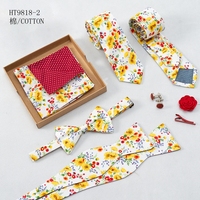 Ensemble de cravate pour hommes personnalisé vert herbe avec cravate florale nœud papillon poche carré épingle à cravate boutons de manchette ensembles de revers fabricant de cravates de mariage