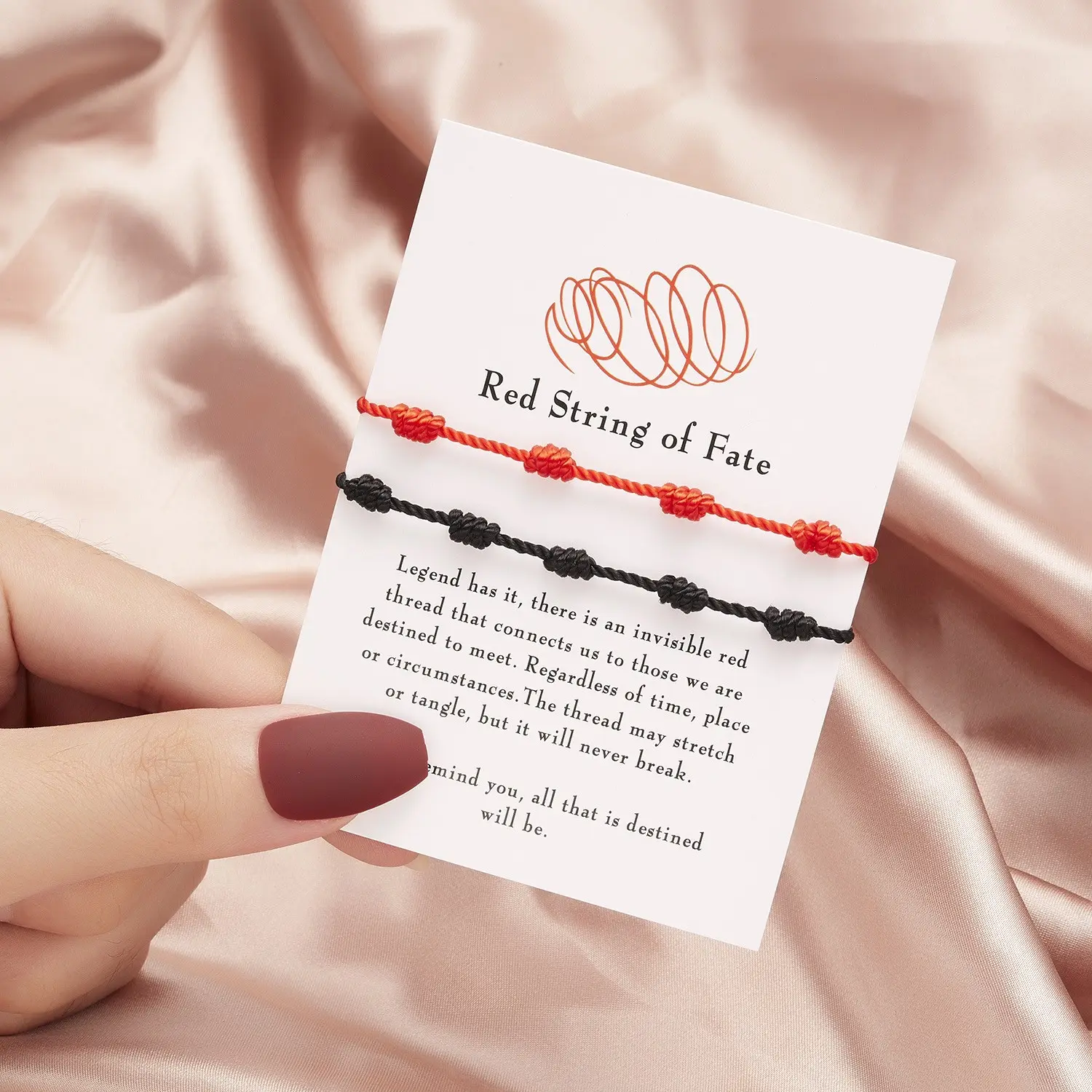 Red String of Fate Good Luck Protection Couples Bracelets for Boyfriend Girlfriend Him and Her Long Distance Relationships Gift
