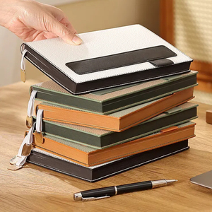 Corporate Custom A5 Minimalistisch Dagboek Cahiers Kleur Rand Lederen <span class=keywords><strong>Notebook</strong></span> Met Pen Lus Voor Souvenirs Freebie - Product Image 2