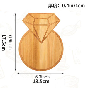 Planches à découper en bambou Wang Sheng en forme de losange pour servir le fromage et le pain, idéales pour les tables de mariage et de fête - Product Image 5