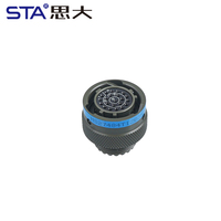 Connecteur circulaire MIL-Spec à verrouillage baïonnette, prise femelle à sertir, normes MIL-DTL-38999, 27599, MS27473, MS27473E14F5S, MS27473E24F35S