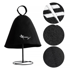 Chapeau <span class=keywords><strong>de</strong></span> sauna en feutre recyclé éco-responsable Ink Line White, vente en gros, logo personnalisé, directement <span class=keywords><strong>de</strong></span> l'usine, bonnet <span class=keywords><strong>de</strong></span> <span class=keywords><strong>bain</strong></span> vapeur et spa - Product Image 1