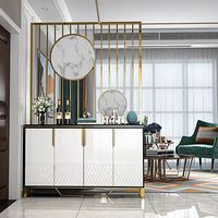 Armoire de rangement bar-café moderne pour salle à manger Buffet en bois de luxe Meuble buffet blanc