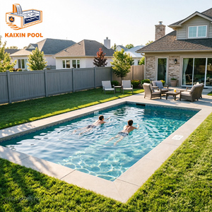 <span class=keywords><strong>Piscine</strong></span> de nage à contre-courant de luxe pour hôtel familial, <span class=keywords><strong>grande</strong></span> taille, sur mesure, en fibre de verre, avec jacuzzi, pour extérieur, en promotion - Product Image 1