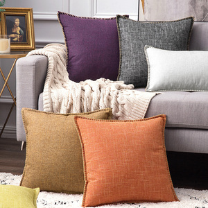 Fabricant personnalisé style simple décoration de la maison40x40 50x50 <span class=keywords><strong>housse</strong></span> de coussin 45x45 luxe géométrique <span class=keywords><strong>lin</strong></span> jeter taie d'oreiller - Product Image 5