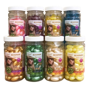 Cápsulas de Gel Suave para el Cabello, 60 Unidades, Suero Vitamínico para Reparar el Cabello Seco y Encrespado, Producto para el Cuidado del Cabello de Salón - Product Image 1