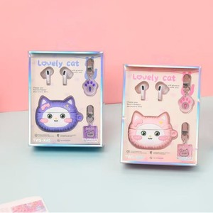 หูฟังไร้สาย TWS-K65 บลูทูธ 5.4 พร้อมเคสซิลิโคนรูปแมว เสียงสเตอริโอ กันน้ำ - Product Image 1