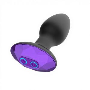 Plug Anale Telecomandato Wireless con Rotazione e Vibrazione, Prodotto per Adulti con Diamante - Product Image 1