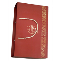 Sacs de Shopping en papier rouge de luxe personnalisés avec votre propre Logo
