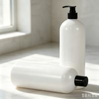 Xypackaging Bouteilles rondes en plastique PET vides de 1000 ml, blanches, avec pompe pour lotion, pour désinfectant liquide, prix d'usine, couleur personnalisée