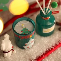Boîtes cadeaux d'aromathérapie de Noël à marque privée très vendues, bougies parfumées de luxe en cire de soja et ensemble cadeau de diffuseur de roseaux