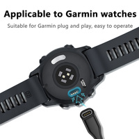 Câble de charge 2-en-1 pour montre G.armin, câble de charge USB C/A de 3,3 pieds avec Type-C pour Fenix 8 7 X 6 Pro Forerunner 970 965 Venu