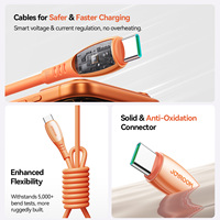 Kabel Data USB Tipe C JOYROOM Pengisian Cepat 60w Warna-warni Tipe C