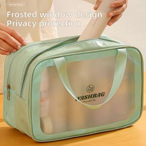 Nueva Bolsa de Aseo de Alta Calidad, Transparente, Impermeable, de PVC, Doble, para Guardar Artículos de Aseo, Bolsa de Maquillaje Colgante con Asa - Product Image 6