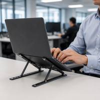 Support de refroidissement pour tablette PC, base de refroidissement pliable et réglable, modèle portable ultra-transparent