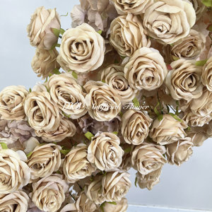 ดอกไม้สำหรับงานแต่งงานพื้นหลังซุ้มดอกไม้รูปหัวใจสีน้ำตาลซุ้มดอกไม้พร้อมขาตั้งตกแต่งเวทีงานแต่งงาน - Product Image 5