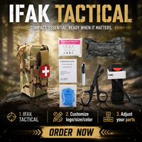 Trousse de premiers secours de survie IFAK, kit de survie en plein air, kit d'urgence pour le camping, la randonnée, la chasse, la préparation aux situations d'urgence en cas de tremblement de terre