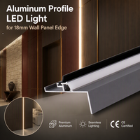 Panneaux muraux en bois, profil LED encastré pour éclairage linéaire intérieur, profil en aluminium YB3021-41-1