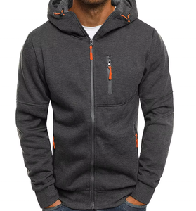 Felpe con Cappuccio e <span class=keywords><strong>Zip</strong></span> da Uomo con Logo Personalizzato Servizio OEM, Giacche con Cerniera e <span class=keywords><strong>Tasche</strong></span> - Product Image 6