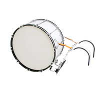 Factory Custom Metal Drum Hoop Optional 9-plywood Shell 26 Inch Marching Bass Drum with Carrier