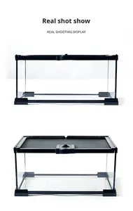 Maßgefertigtes Reptilien-Terrarium & <span class=keywords><strong>Vivarium</strong></span> Schwarzes Gehäuse mit Superweiß-Glasseiten Hohe Transparenz - Product Image 6