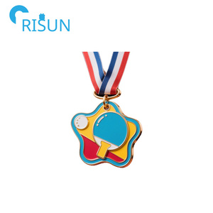 Fabricación personalizada 3D <span class=keywords><strong>Ping</strong></span> <span class=keywords><strong>Pong</strong></span> medalla de esmalte suave logotipo personalizado deporte tenis de mesa medalla medallas medalla medallón cinta - Product Image 2