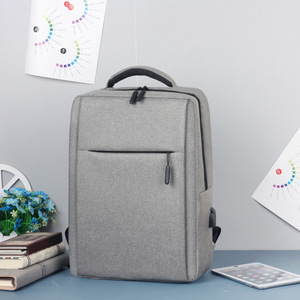 Men's 16 Inch <b>Backpack</b> <b>Waterproof</b> Business Commuting Solid Color Soft Handle Interior Zipper Pocket 20L Capacity - Product Image 1