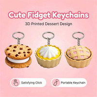 Nouveau Clicker Créatif Imprimé en 3D en Forme de Dessert et de Biscuit, Bouton Anti-stress pour Enfants et Adultes
