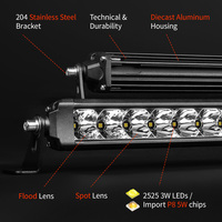 Barra de Luz LED de Alta Potencia de 150W y 32 Pulgadas con Chip de 3W 5W, 12v 24v, para Autos, Camionetas, ATV, Parachoques, Techo, Oculta