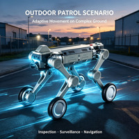 Robot chien quadrupède industriel bionique, robot d'inspection autonome à quatre pattes avec caméra LiDAR, moteur, PLC, boîte de vitesses, pompe