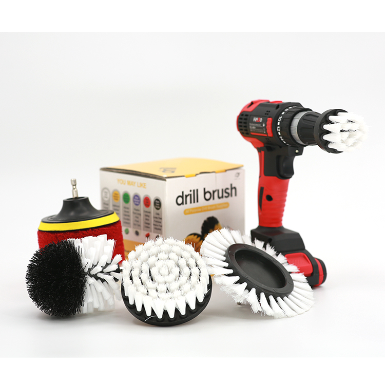 8 Pcs Drill Cleaning Brush Attachment Set For Car Household