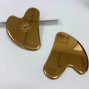 DAHUI Novità Massaggiatore Gua Sha con Logo Personalizzato Strumento per Corpo e Viso in Acciaio Inossidabile Guasha <span class=keywords><strong>Rullo</strong></span> <span class=keywords><strong>di</strong></span> <span class=keywords><strong>Giada</strong></span> Pietra a Forma <span class=keywords><strong>di</strong></span> Cuore <span class=keywords><strong>Set</strong></span> Gua Sha - Product Image 3