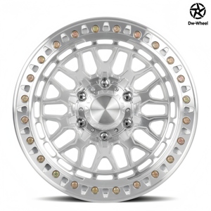 Jantes en alliage forgé tout-terrain DW 17 18 20 pouces, jantes concaves polies True Beadlock pour <span class=keywords><strong>Toyota</strong></span> FJ Cruiser, Prado, RAM - Product Image 2