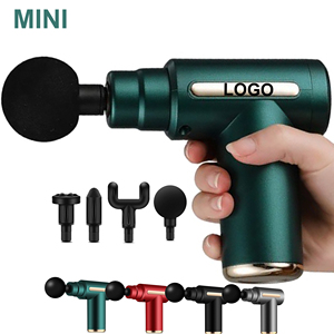 Mini Draagbare Sterke Vibratie 6 Versnellingen Elektrische Fascia Gun met 4 Massagekoppen Lange Stand-by Diepe Weefsel Lichaamsmassage Gun - Product Image 6