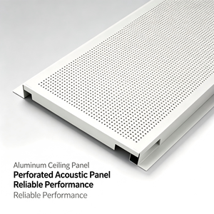 Plaque de plafond en aluminium perforé, panneau de plafond métallique, plaque de plafond suspendu carrée pour intérieur commercial - Product Image 4