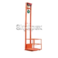Plateforme élévatrice hydraulique fixe à rail pour entrepôts, élévateur de marchandises électrique, grue de levage