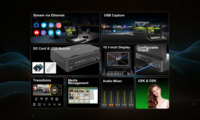 Mezclador de Video HDMI de 4 Canales AVMATRIX Shark H4 Plus, Pantalla LCD de 10.1 Pulgadas, Transmisión RTMP SRT, Grabación para Transmisión en Vivo de Iglesias