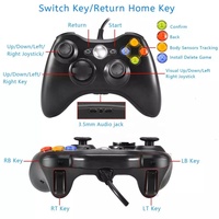 Manette de jeu filaire pour Xbox 360, manette de jeu USB pour console Xbox 360 et PC