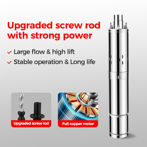 ปั๊มน้ำลึกพลังงานแสงอาทิตย์3นิ้ว4นิ้วปั๊มจุ่มแบบสกรู1HP 3HP 2HP DC 750W 2200W - Product Image 2