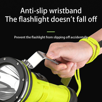 Lumière LED rechargeable professionnelle pour la plongée en plein air 100M aventure sous-marine lampe de poche portable de plongée en apnée super lumineuse