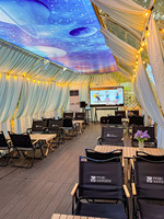 Grande capsule pliable de restaurant étoilé de luxe tentes de glamping pour le camping en plein air chambre à bulles transparente maison gonflable